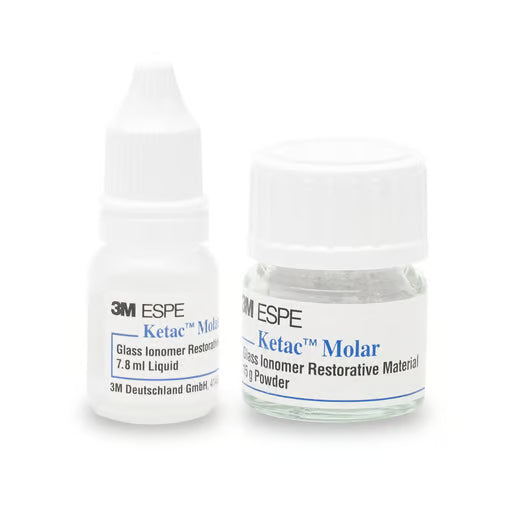 3M ESPE Ketac Molar Glass Ionomer Restorative Cement - Shade A3 (15g Powder + 7.8mL Liquid + Mixing Pad + Scoop)